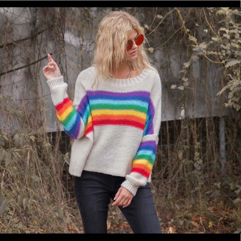 Rainbow Crew Neck Sweater
